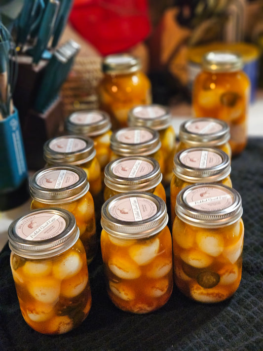 Pickled Quail eggs pint jars